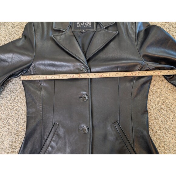 Vintage Wilson’s Leather Womens Jacket Black Size Medium Pelle Studio - Picture 12 of 13